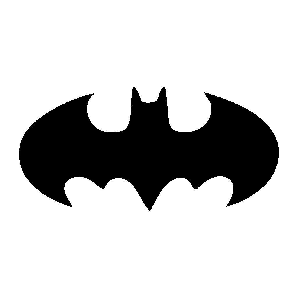 Batman Logo Black and White